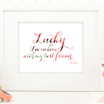Floral Luck In Love Print by Jessica Sibilia